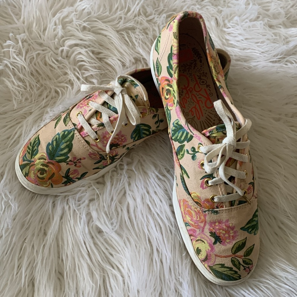 Rifle Paper Co X Keds Champion in Jardin de Paris print. Size 8.5 EUC!!